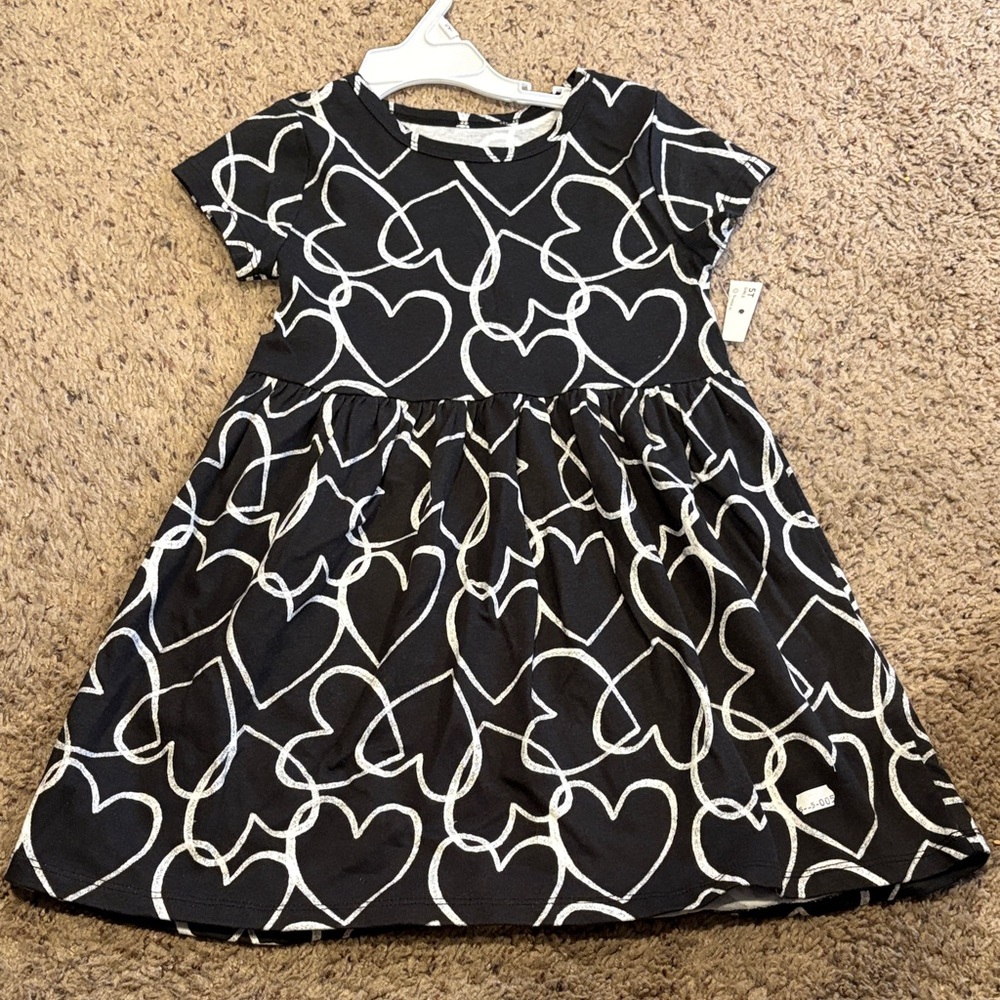 Jumping Beans Black and White Heart Dress